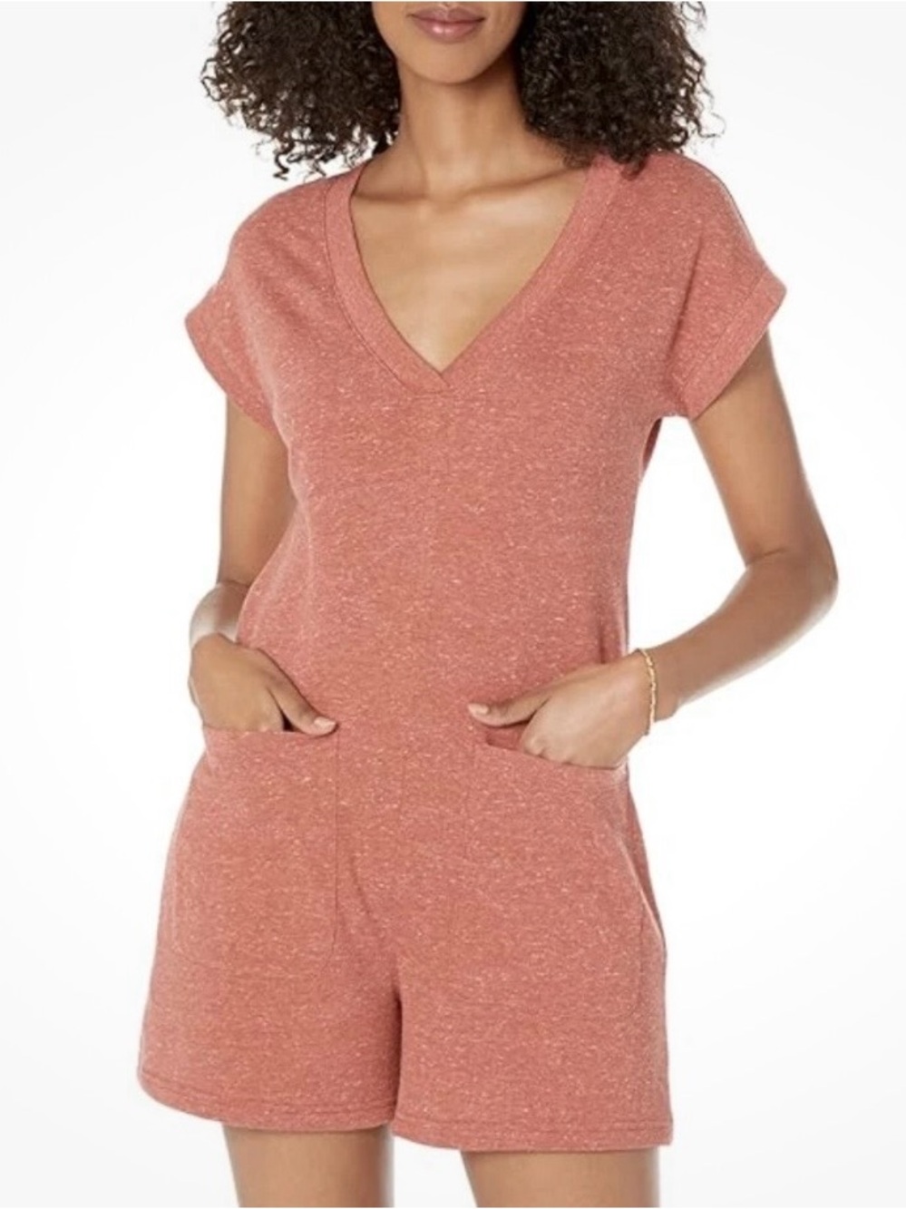 MADEWELL HEATHER BRICK
RIBBED TRIM AND PATCH
POCKETS SKYTERRY ROMPER